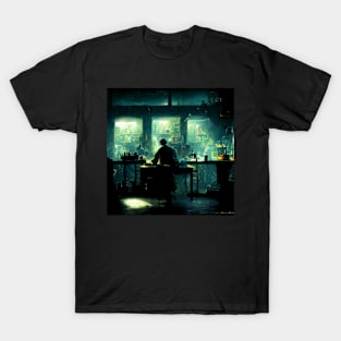 Man in Laboratory T-Shirt